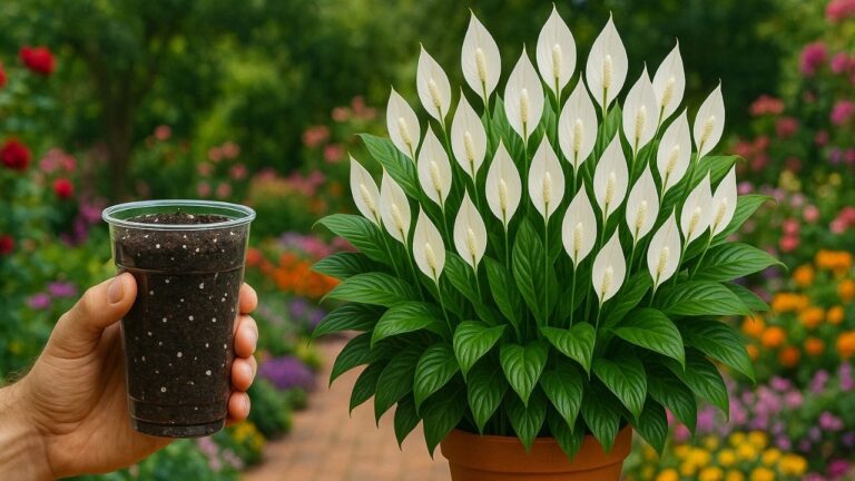 Rinnova le tue piante: 1 trucco sorprendente per fiorire con un solo bicchiere!