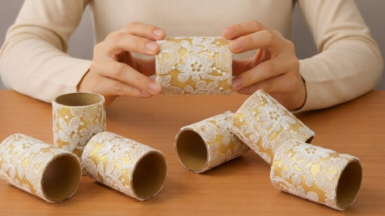 5 Idee creative per decorare casa con rotoli di cartone e tulle riutilizzati